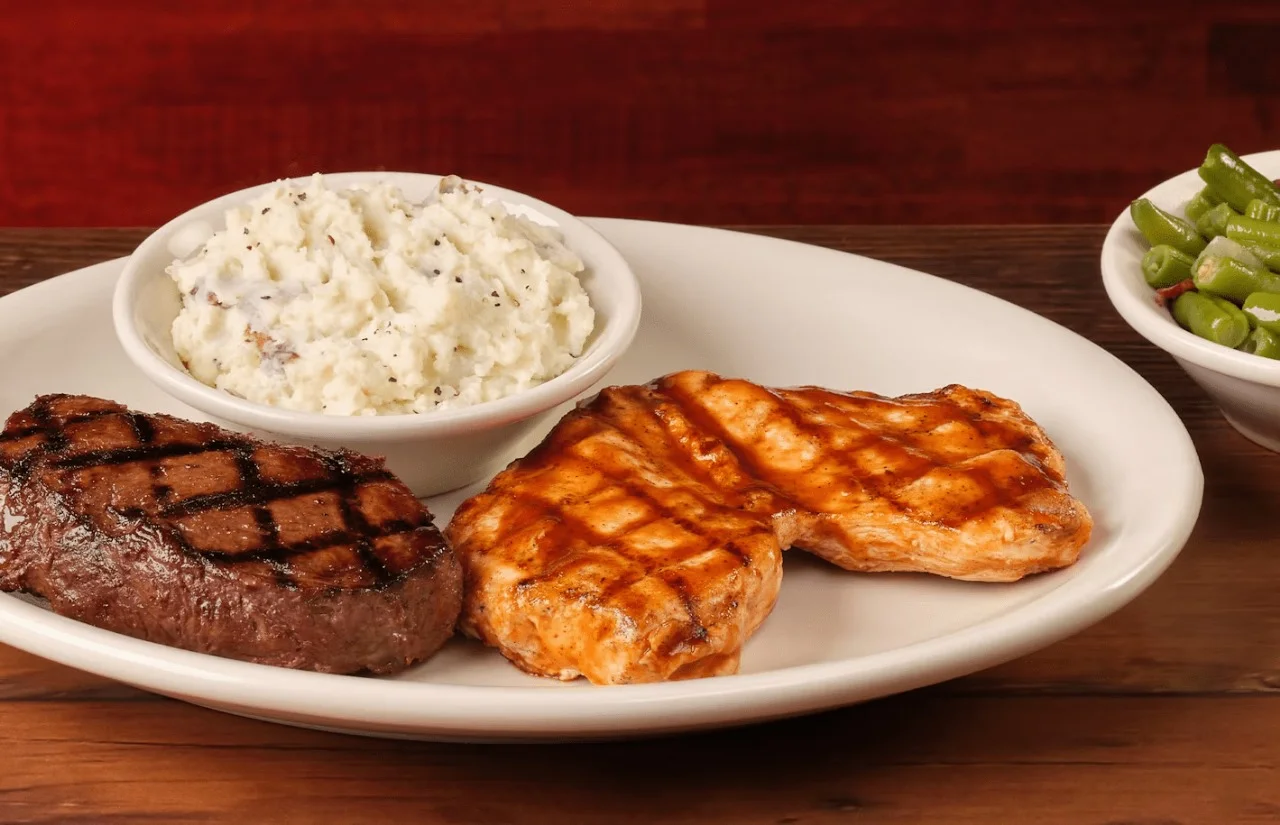 Our Menu 43 Grilled BBQ Chicken & Sirloin 6oz