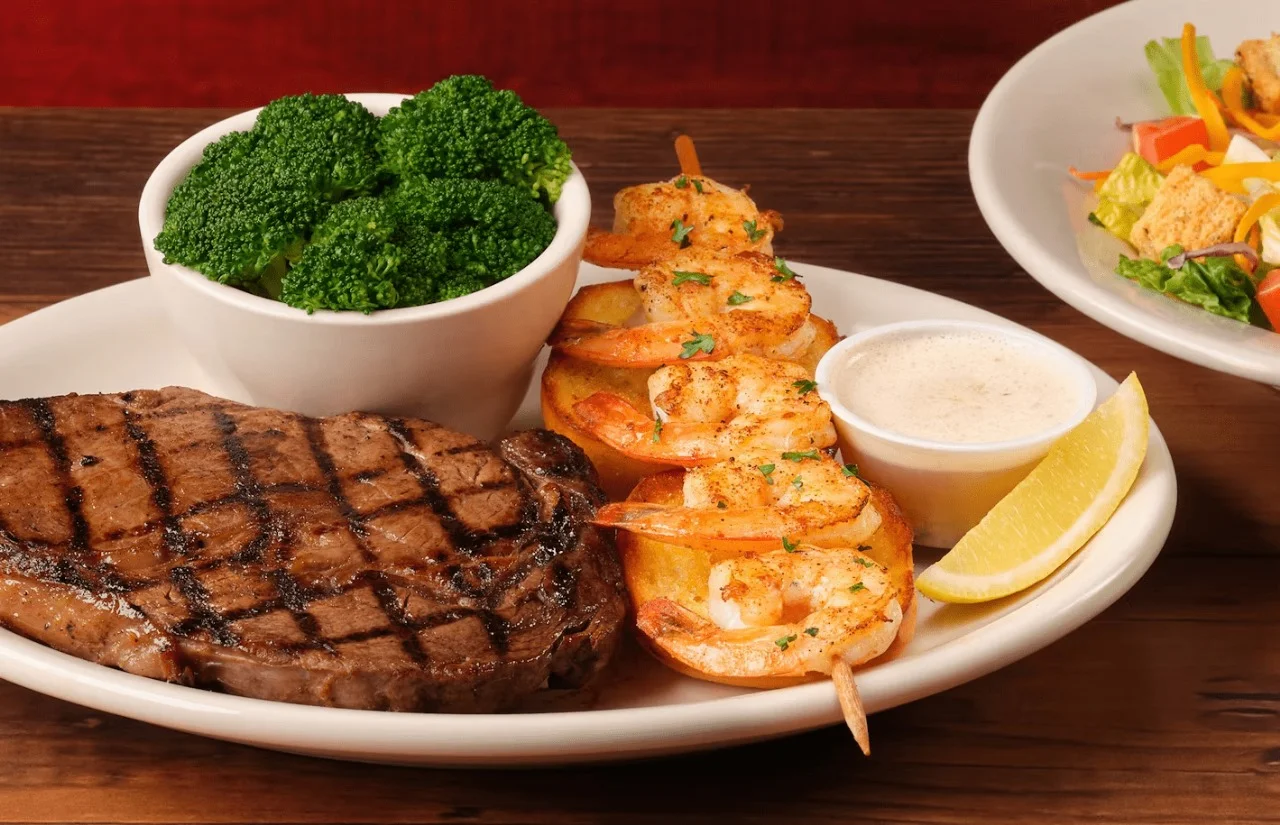 Our Menu 49 Ribeye 12oz & Grilled Shrimp